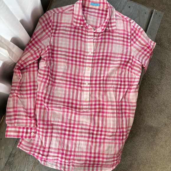 J McLaughlin pink plain popover tunic | size small - Picture 5 of 6